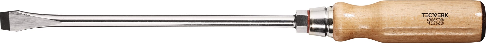 Schraubendreher Schneiden-B.14mm Klingen-L.250mm Holzgr.Rundkl.6KT.-Ans.TECWERK