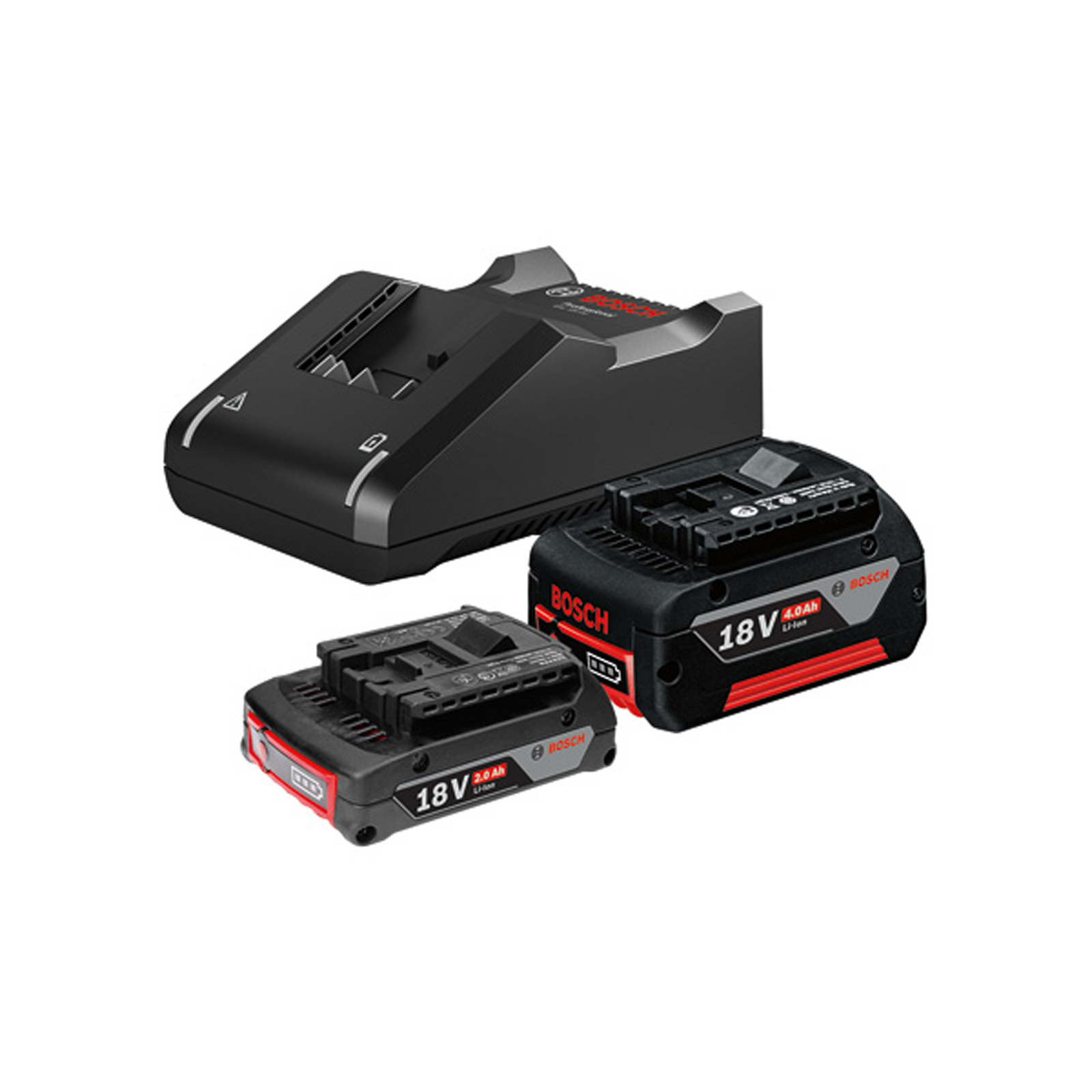 Bosch Starter-Set (1x Akku GBA 18V 2.0Ah / 1x Akku GBA 18V 4.0Ah / 1x Ladegerät GAL 18V-40 - 1600A01ZS9
