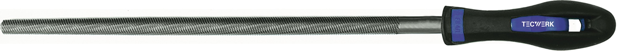 Werkstattfeile DIN 7261 L.200mm Q.7,5mm Hieb 2 Rund 2K-Ergo TECWERK