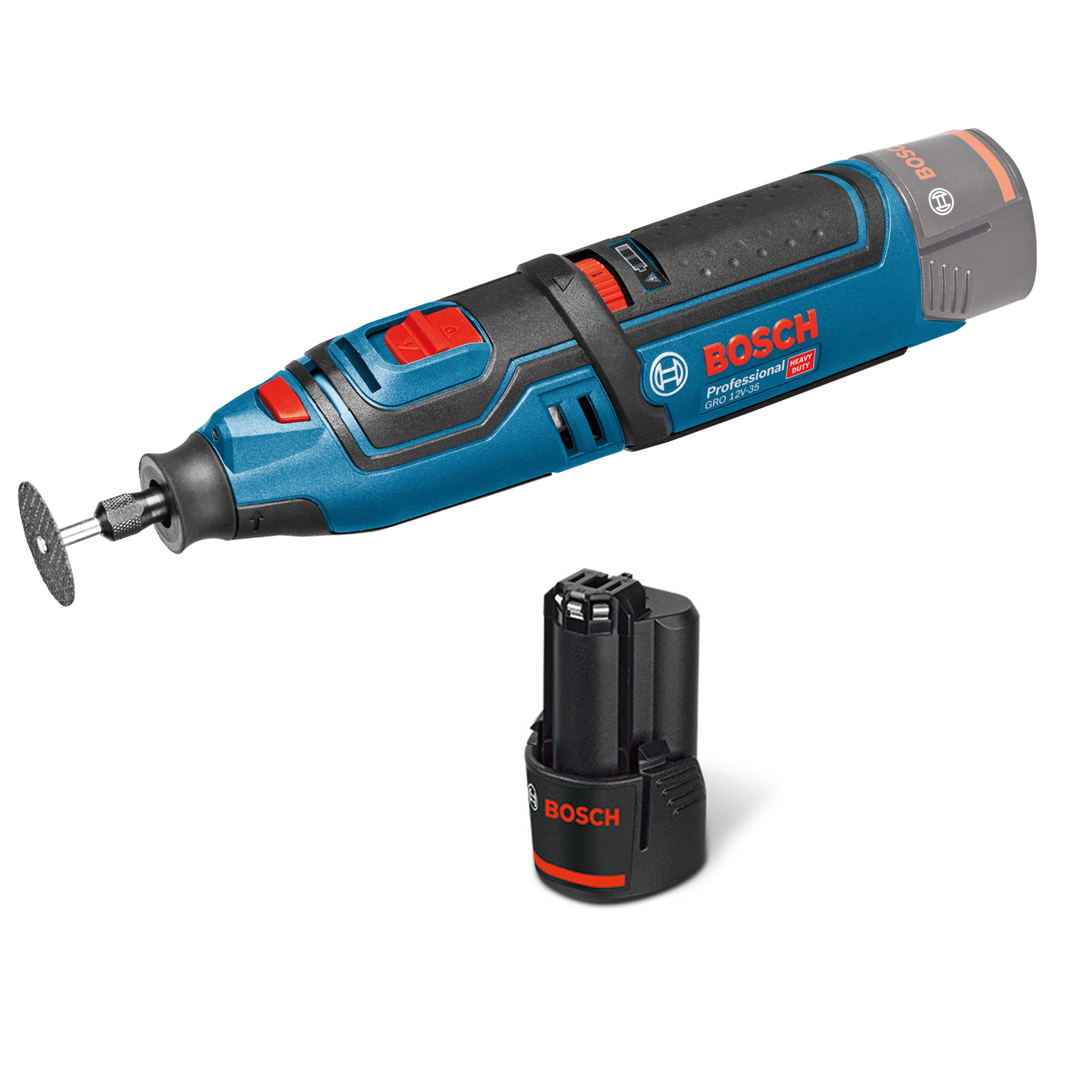 Bosch Akku-Rotationswerkzeug GRO 12V-35 / 1x 3,0 Ah Akku