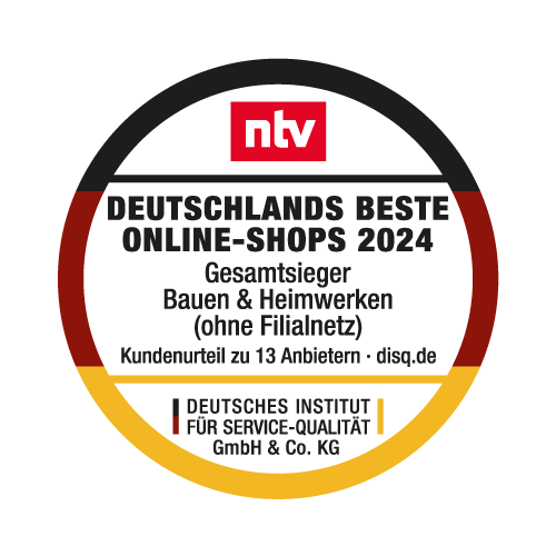 ntv Auszeichnung Deutschlands beste Online-Shops 2024 für Bauen & Heimwerken