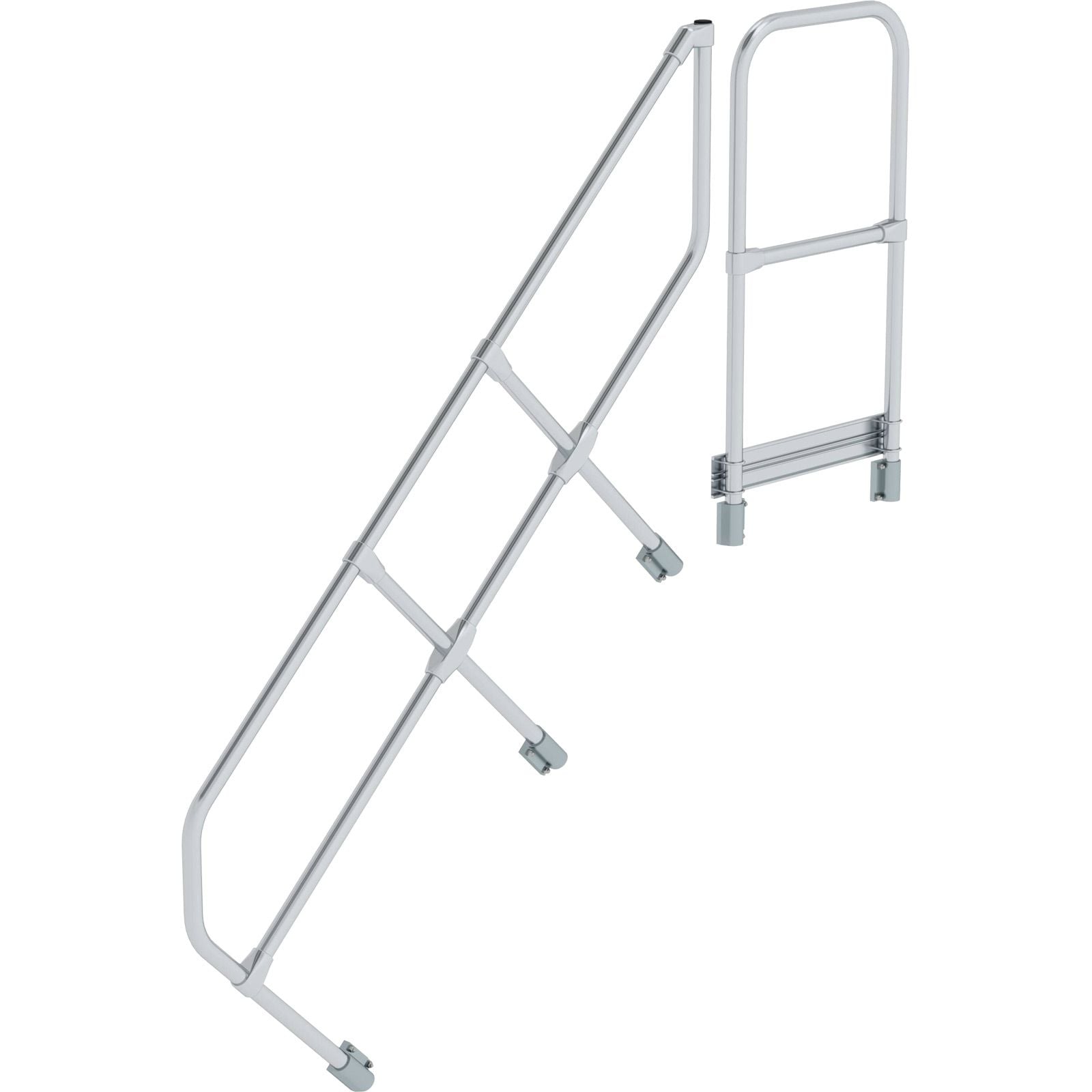 Günzburger Steigtechnik zweiter Handlauf für Treppe mit Plattform 45° mit 6 Stufen - 600506