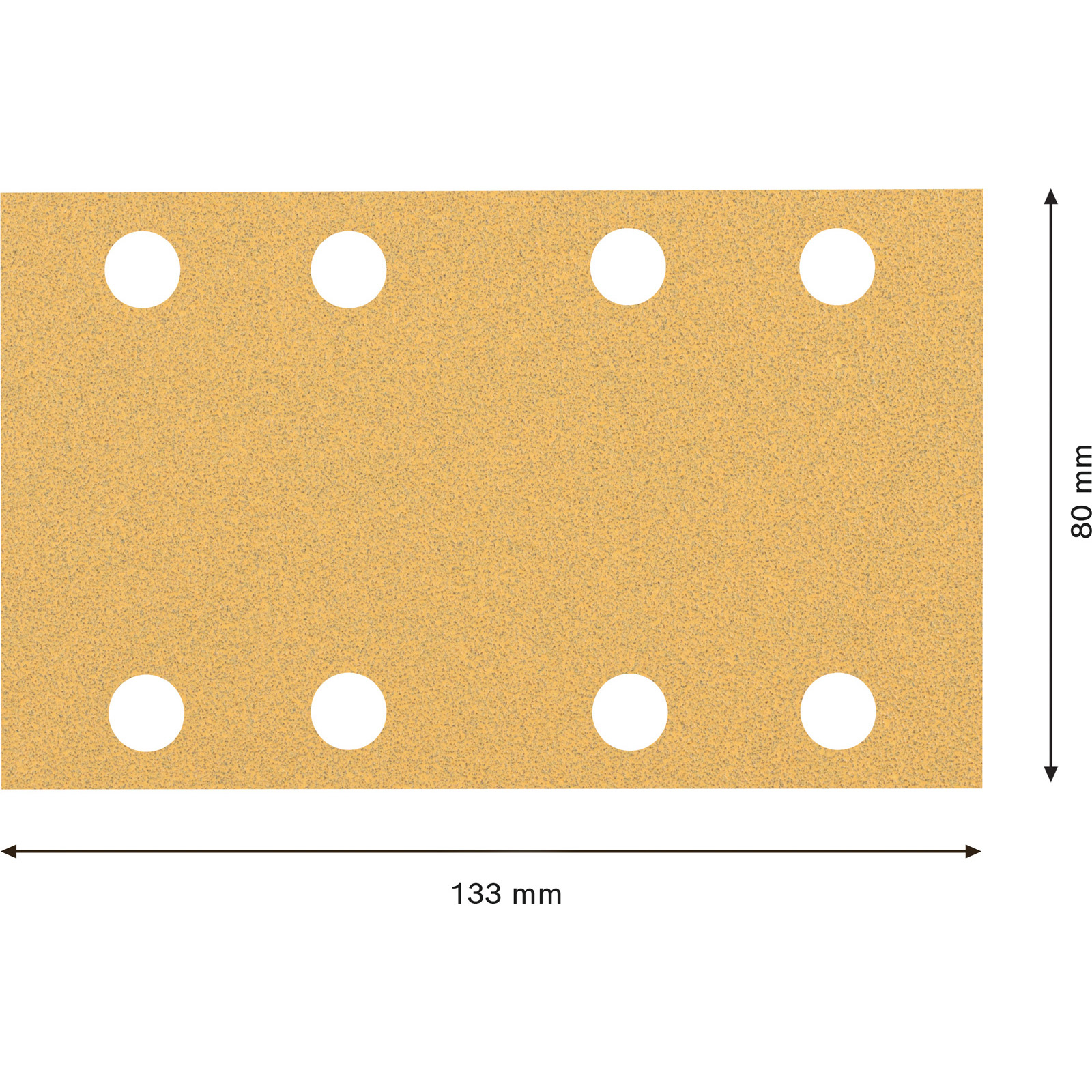 Bosch 10x Expert C470 Schleifpapier mit 8 Löchern für Schwingschleifer 80 x 133 mm G 80 - 2608900879