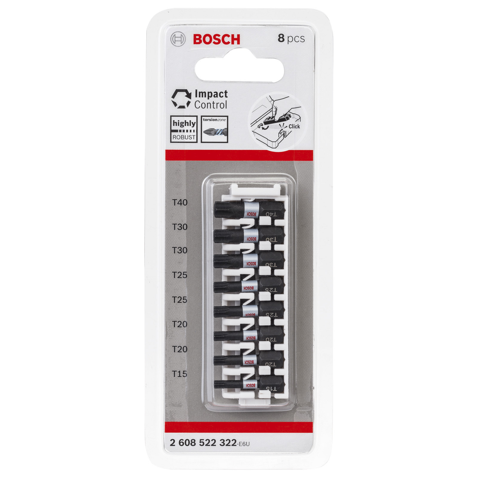 Bosch Schrauberbit-Set Impact Control 8tlg. PZ2 50 mm - 2608522331