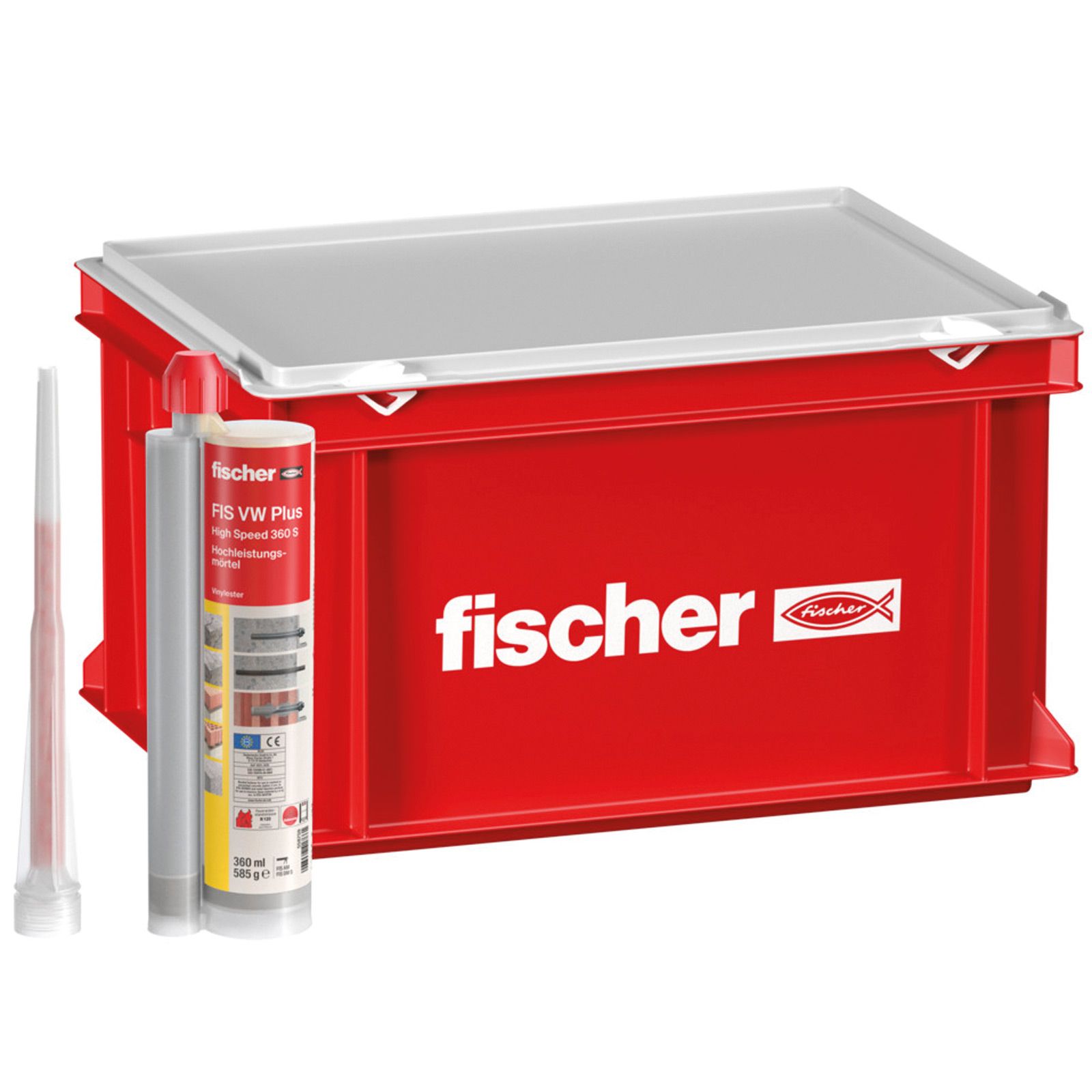 Fischer 20x Hochleistungsmörtel FIS VW Plus 360 S in Handwerkerkoffer groß - 558766