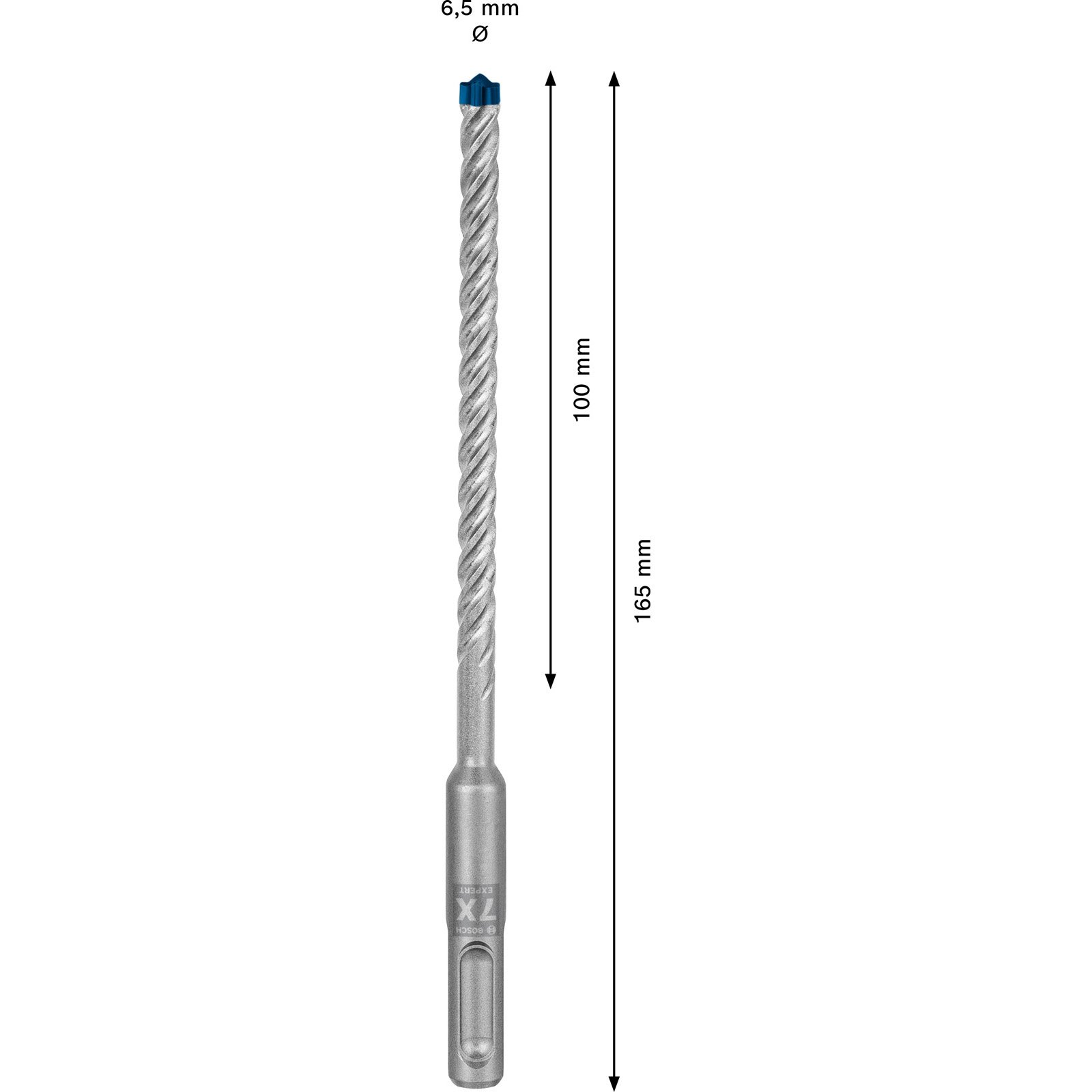 Bosch 10x Expert SDS plus-7X Hammerbohrer 6,5 x 100 x 165 mm - 2608900163