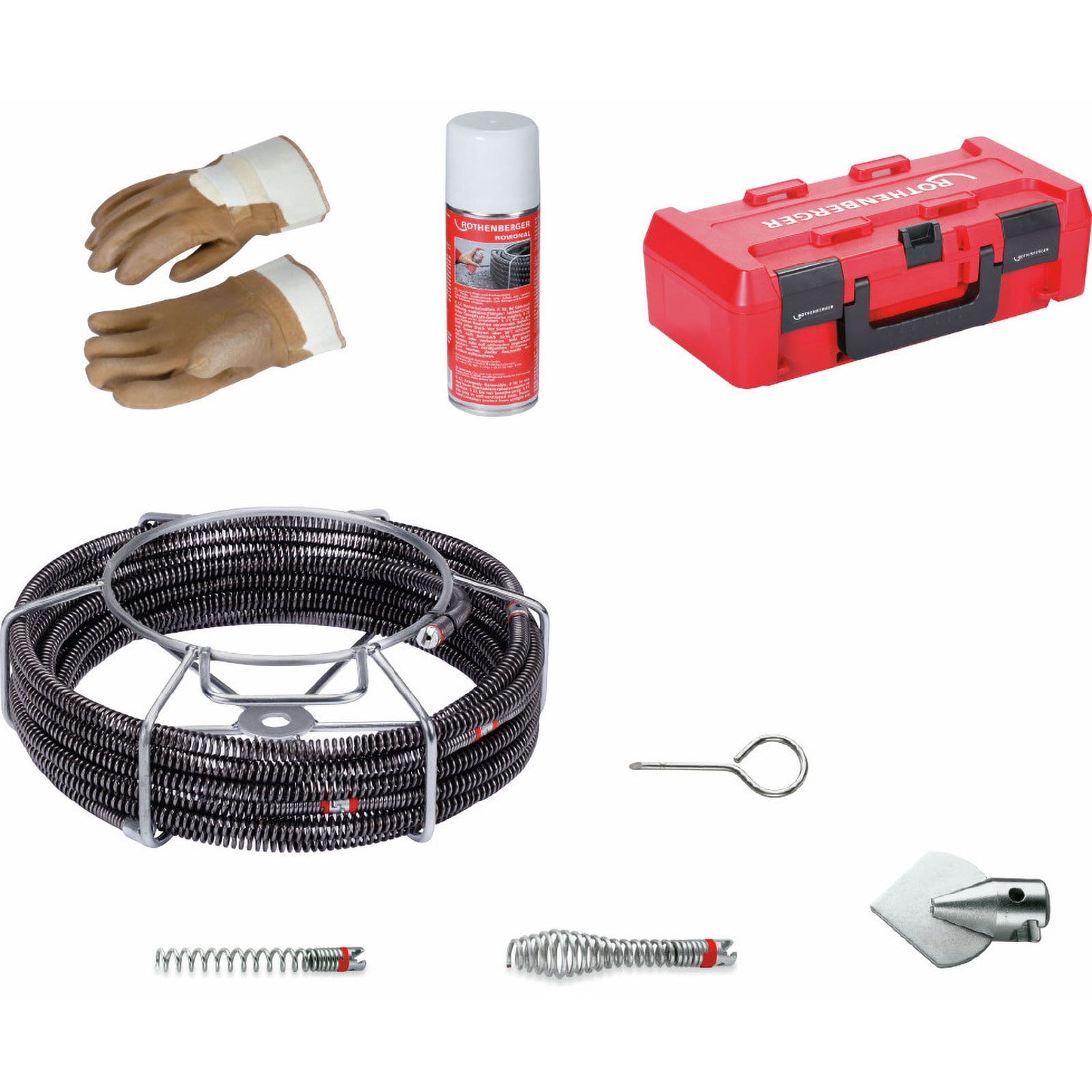 ROTHENBERGER Spiralen-und Werkzeugset Standard, 16mm, für R550, ohne Führungsschlauch - 072945X