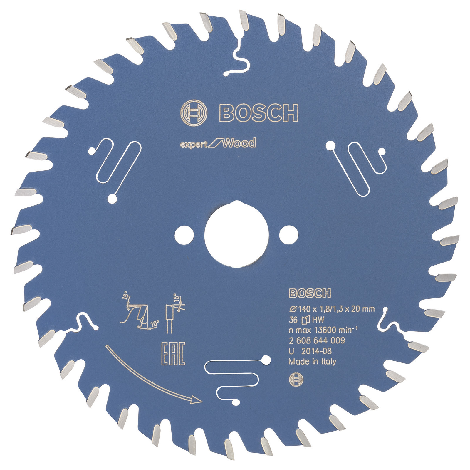 Bosch Kreissägeblatt Expert for Wood für Handkreissägen 140 x 20 x 1,8 mm 36 - 2608644009