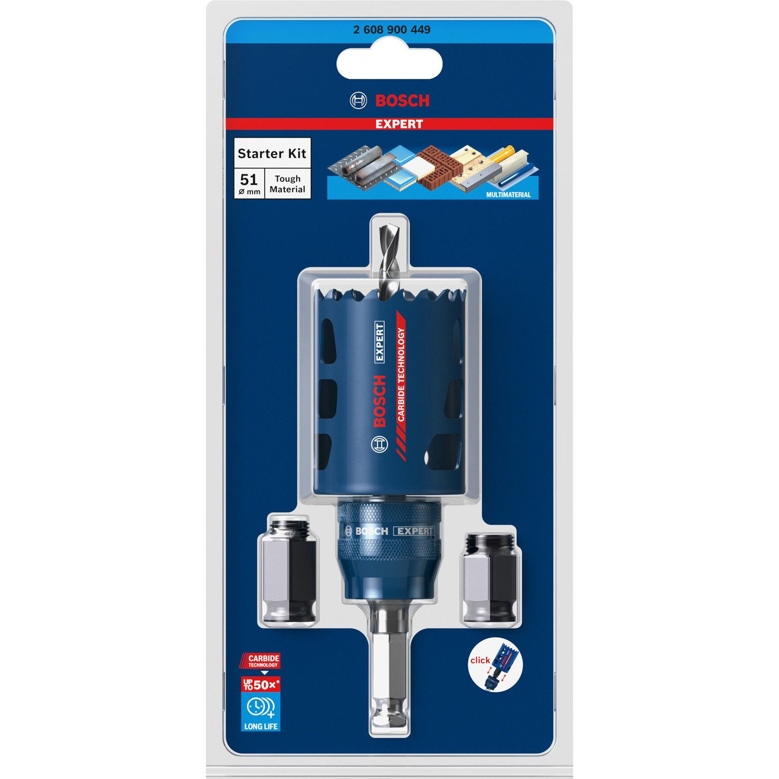 Bosch Expert Tough Material Lochsäge-Starter-Set 51 x 60 mm - 2608900449