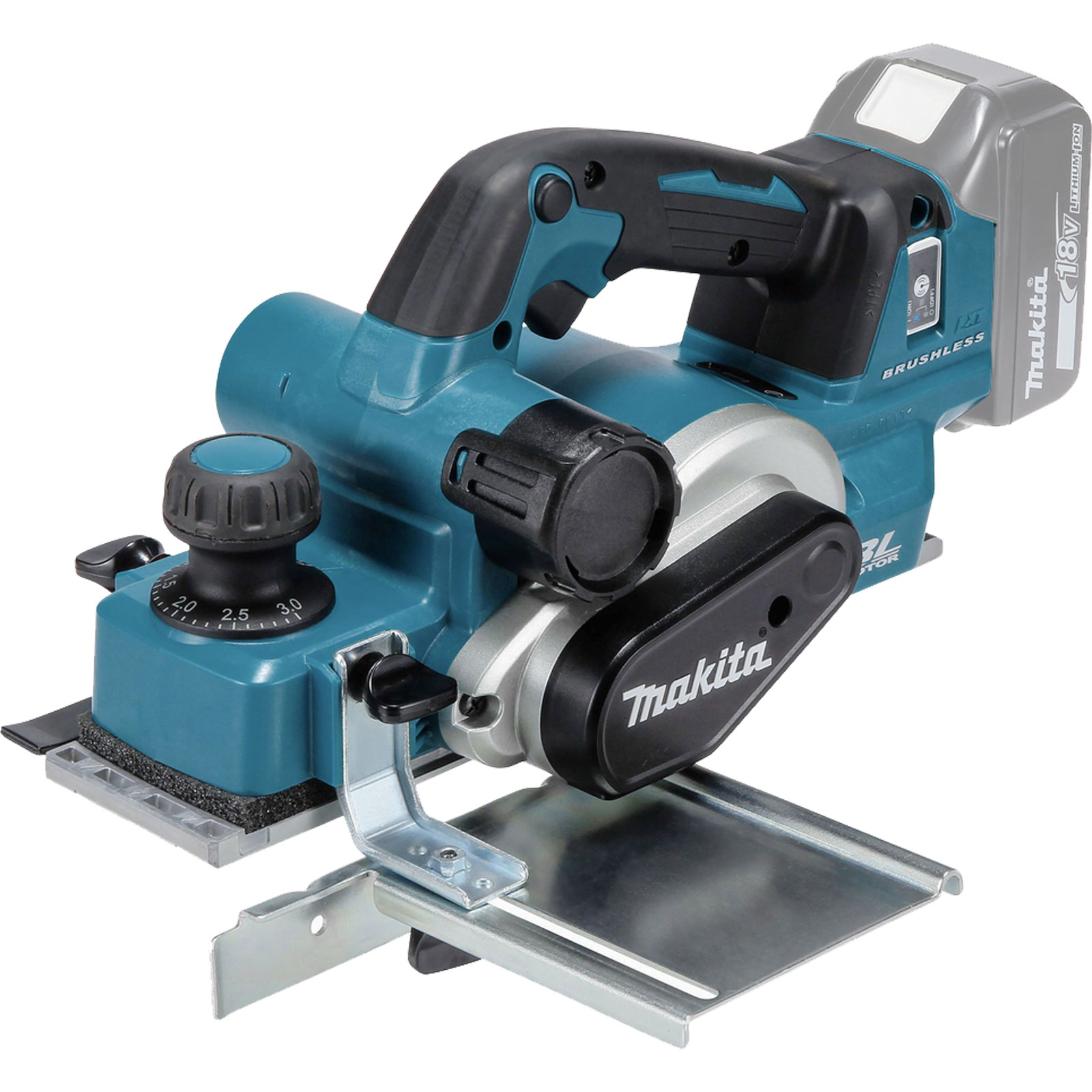Makita DKP181ZU Akku-Hobel 82 mm 18 V mit Bluetooth Solo