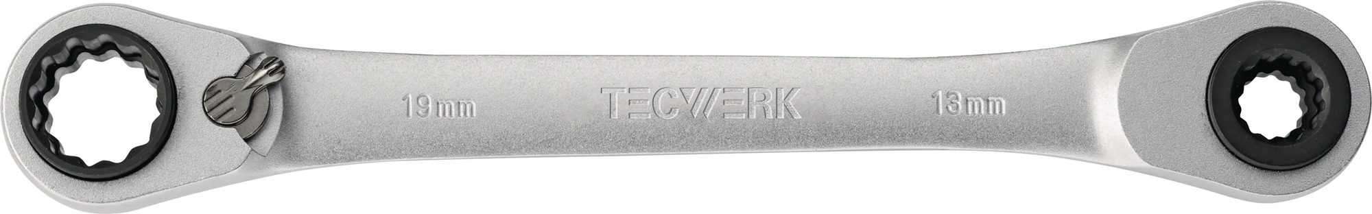 Multifunktionsknarrenringschlüssel 4in1 10/13/17/19mm 12-KT.L.220mm Z.72 TECWERK