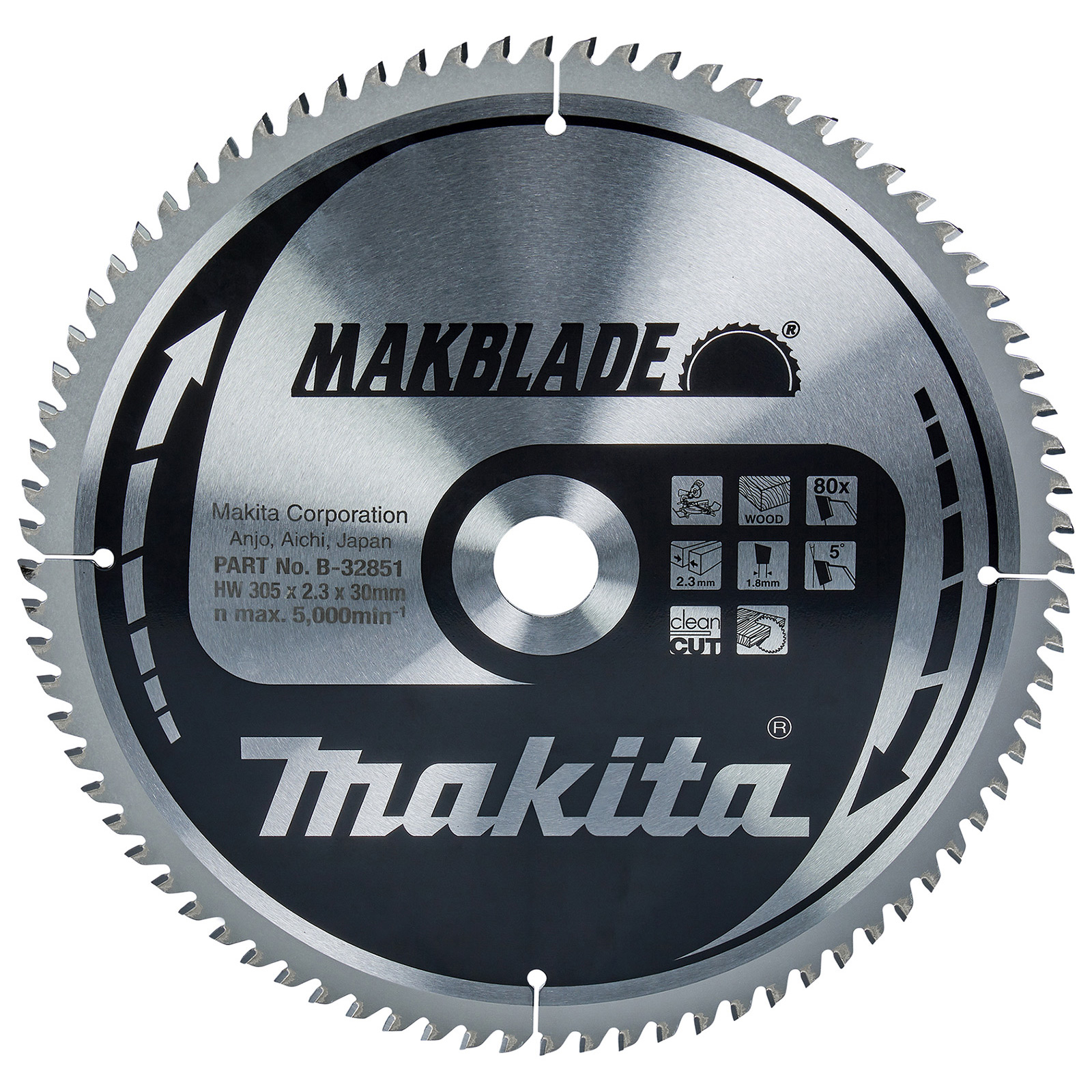 Makita MAKBLADE Sägeblatt 305x30x80Z - B-32851