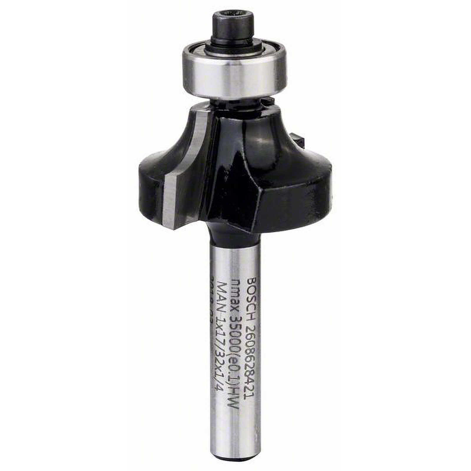 Bosch Abrundfräser 1/4" R1 6,3 mm Ø 25,4 mm L 13,2 mm G 54 mm - 2608628421