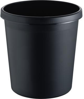 helit Papierkorb H6105895 18l rund Kunststoff schwarz