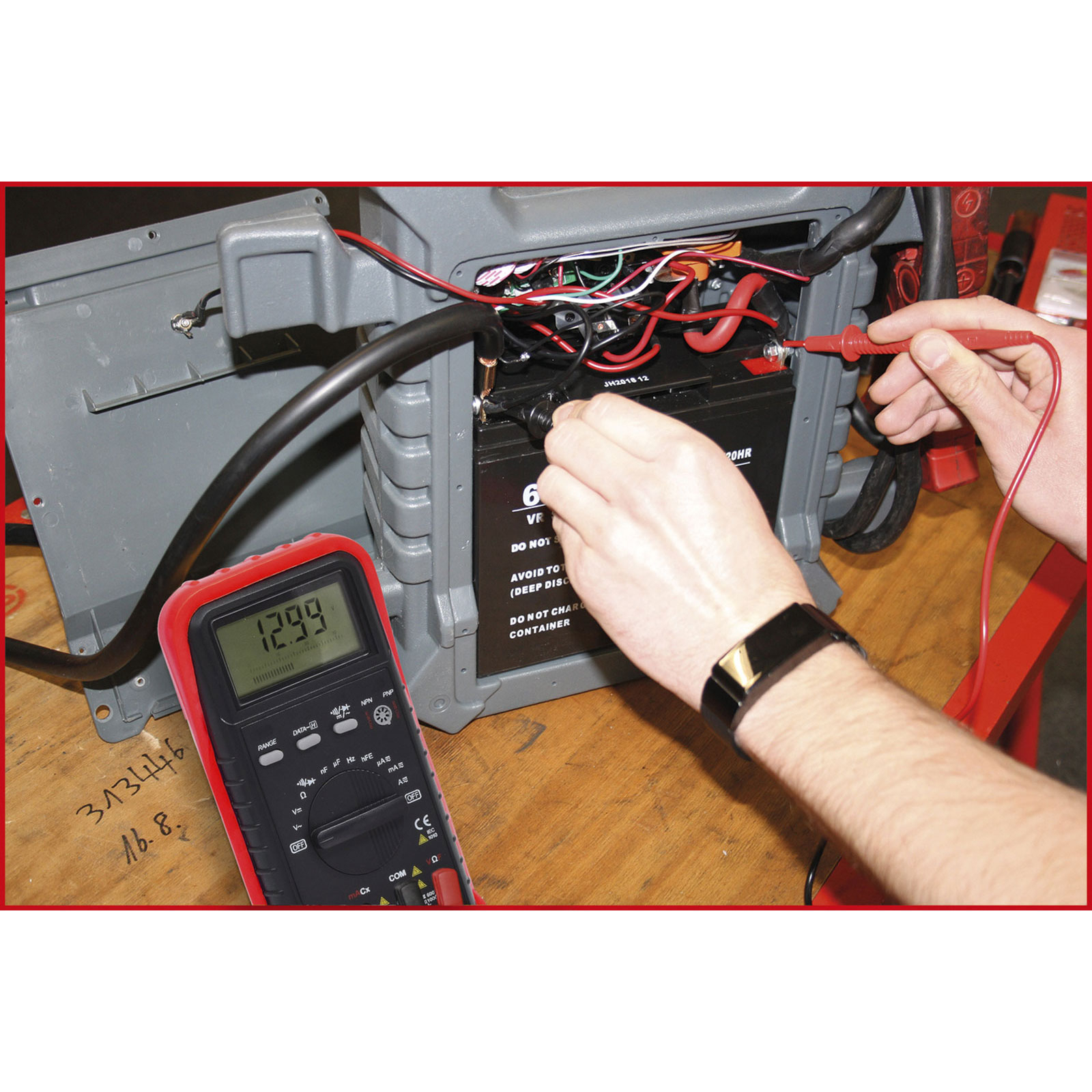 KS TOOLS Digital Multimeter inkl. Prüfspitzen und Krokodilklemmen - 150.1480