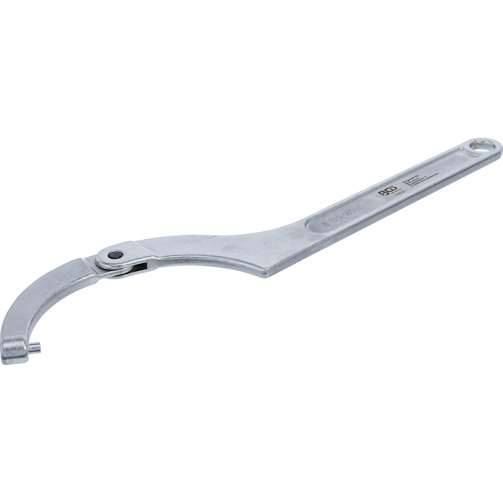 BGS Gelenk-Hakenschlüssel mit Zapfen 120 - 180 mm - 74231