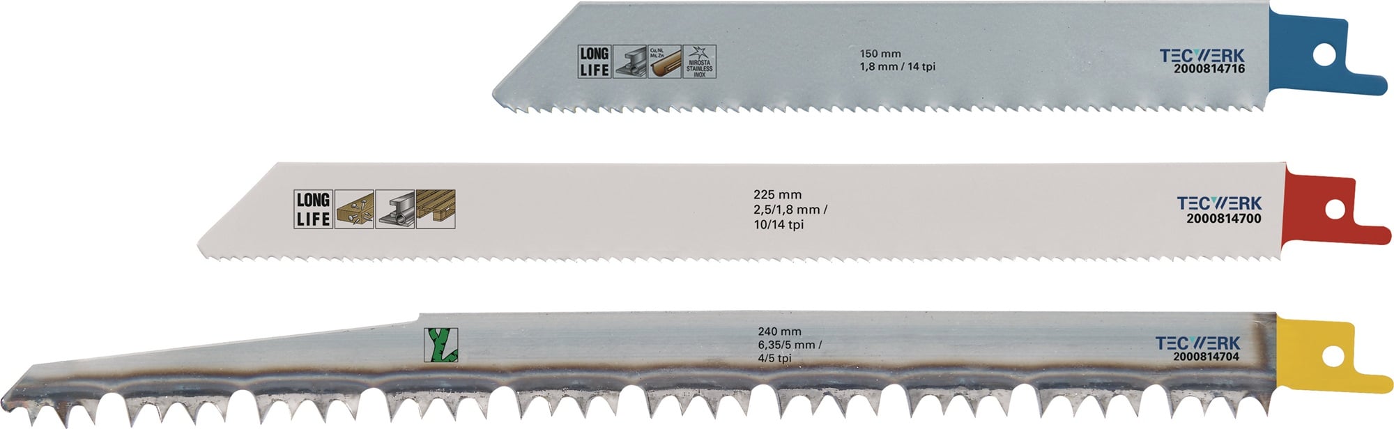 Säbelsägeblattset Univ.3-tlg.TECWERK