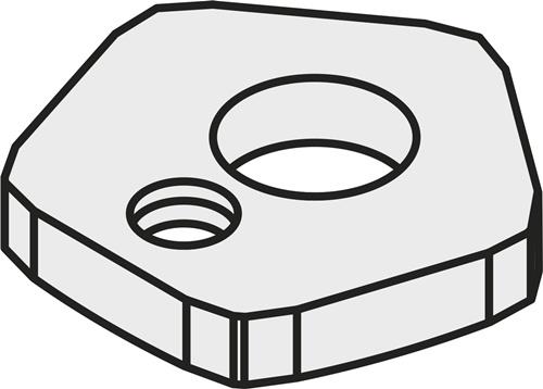 Wendeplatten-Unterlegscheibe ISO SPN 120303:GJ11 Brutto-G.5,26g Farbe Silber