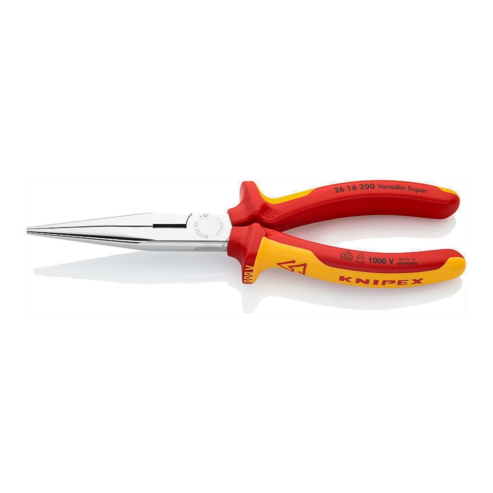 Knipex Flachrundzange mit Schneide - 2616200