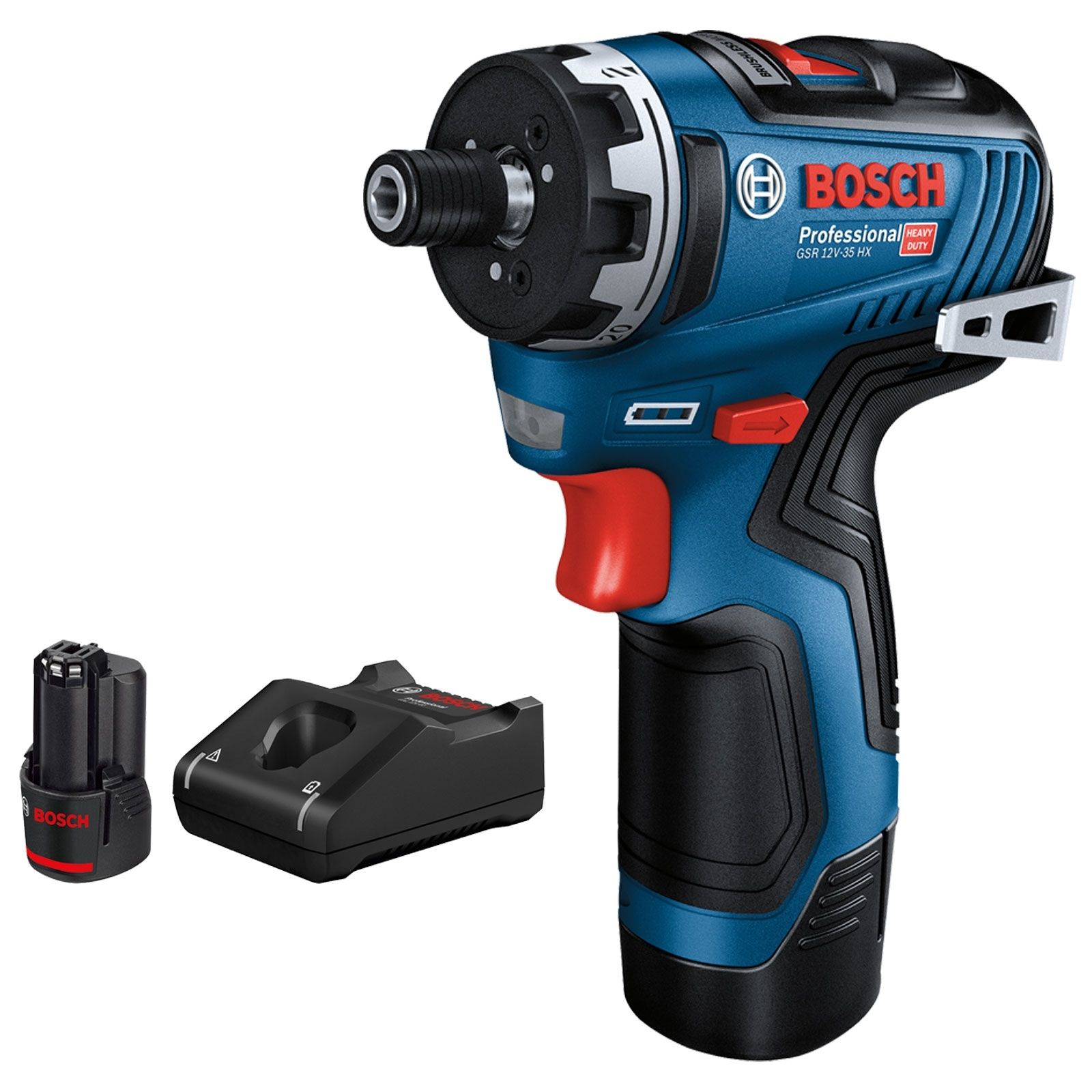 Bosch Akku-Schrauber GSR 12V-35 HX 12 V / 2x 3,0 Ah Akku + Ladegerät - 06019J9101