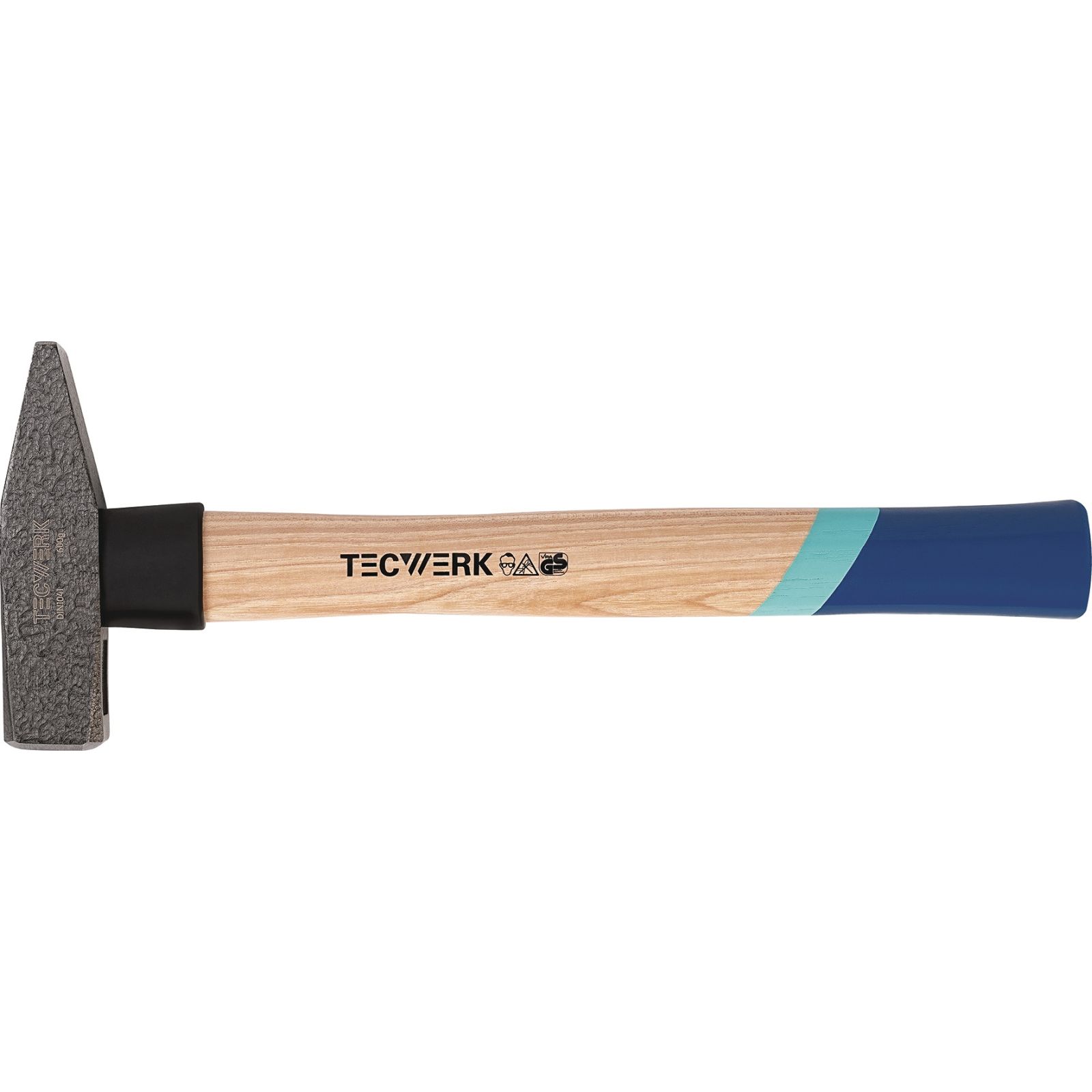 Schlosserhammer 600g Stiel-L.320mm Hickory m.Nylonschutzhülse TECWERK