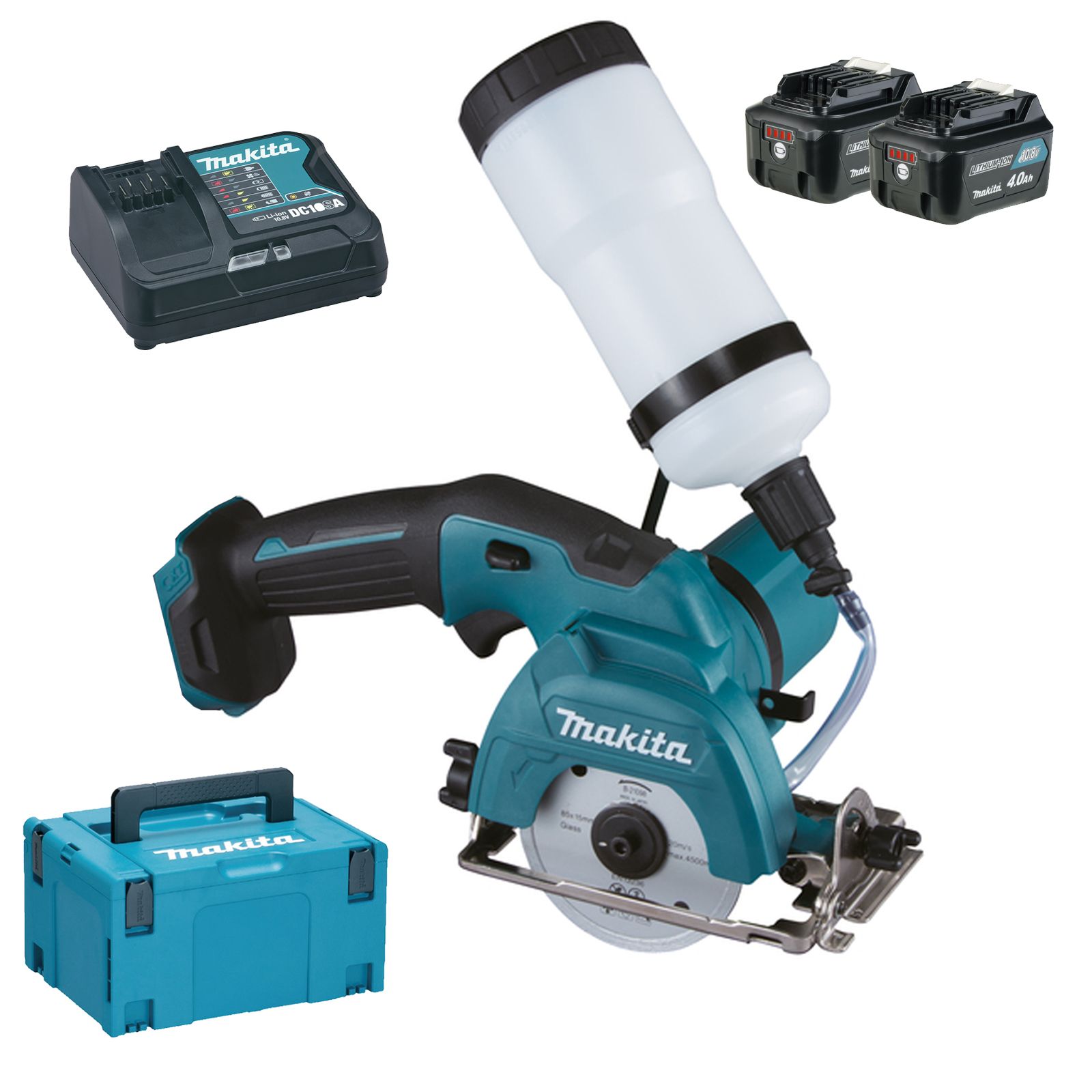 Makita CC301DSMJ Akku-Glas-und Fliesenschneider 12V / 2x 4,0 Ah Akku + Ladegerät im Makpac
