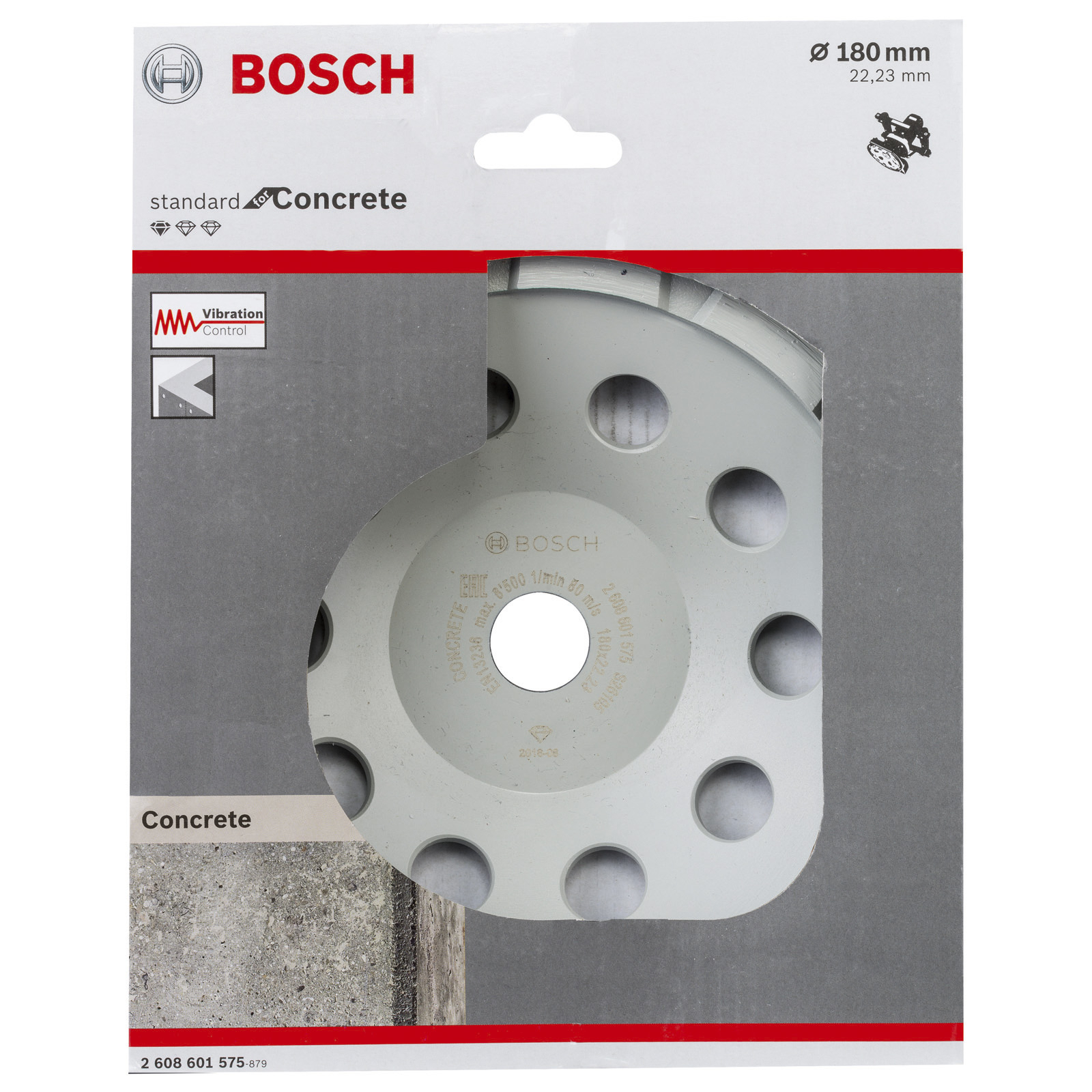 Bosch Diamanttopfscheibe Standard for Concrete 180 x 22,23 x 5 mm - 2608601575