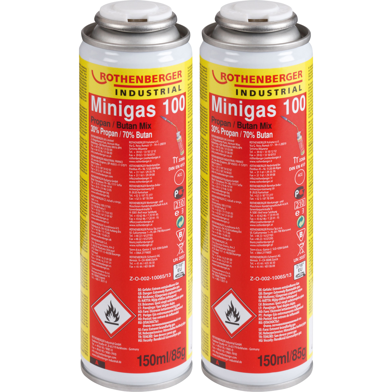 ROTHENBERGER Industrial 2x Minigas 100 150 ml - 1500003890