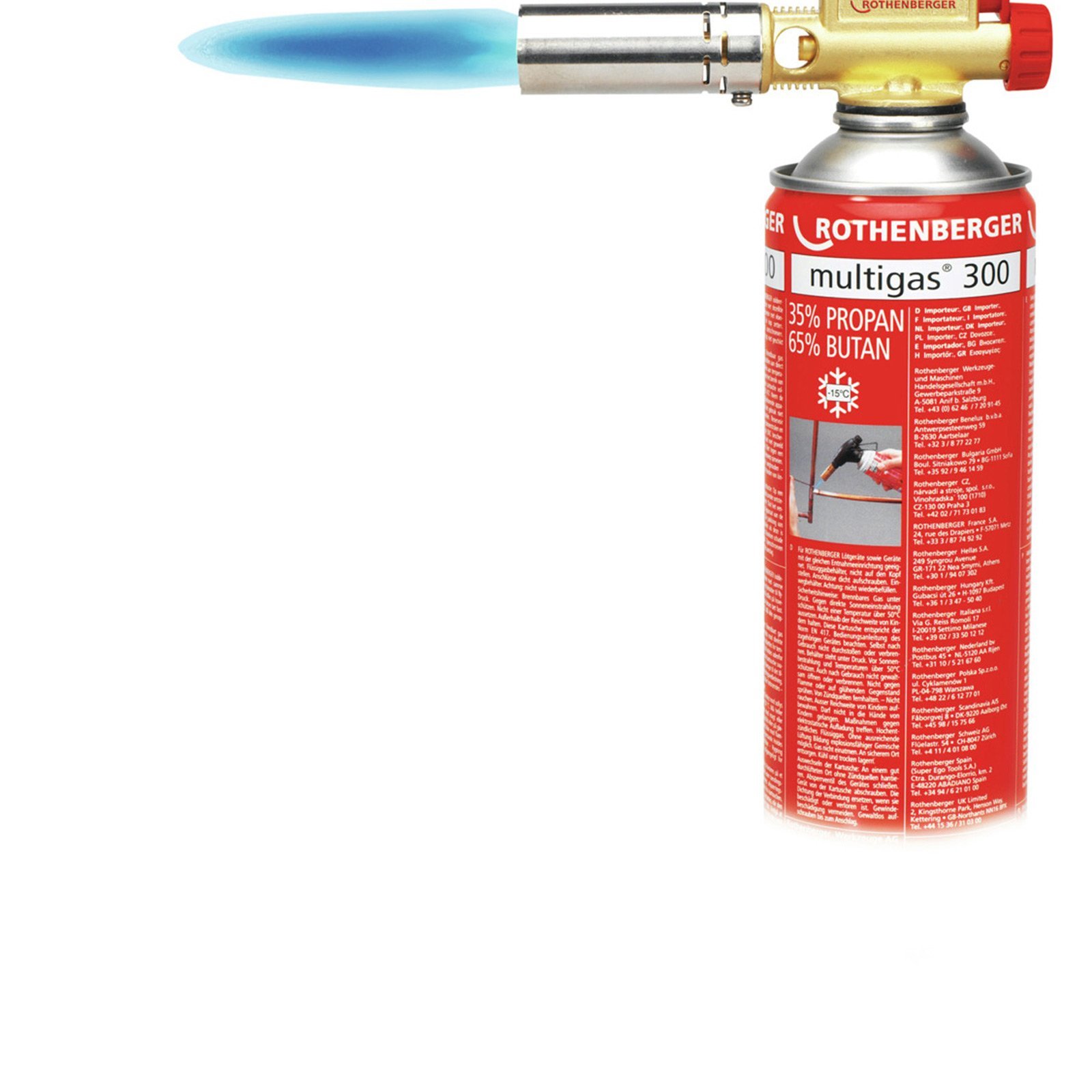 ROTHENBERGER EASY FIRE Set, mit Multigas 300, 7/16", EU - 35553