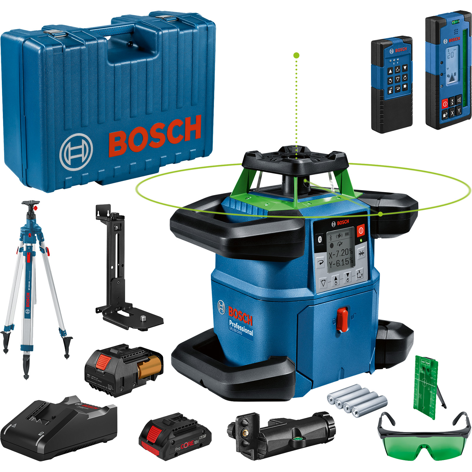 Bosch Rotationslaser GRL 650 CHVG inkl. Zubehör im Koffer - 06159940PS