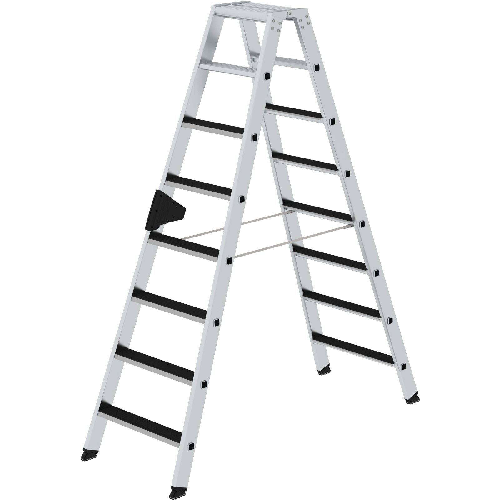 Günzburger Steigtechnik Stufen-Stehleiter beidseitig begehbar mit clip-step 2 x 8 Stufen - 041608