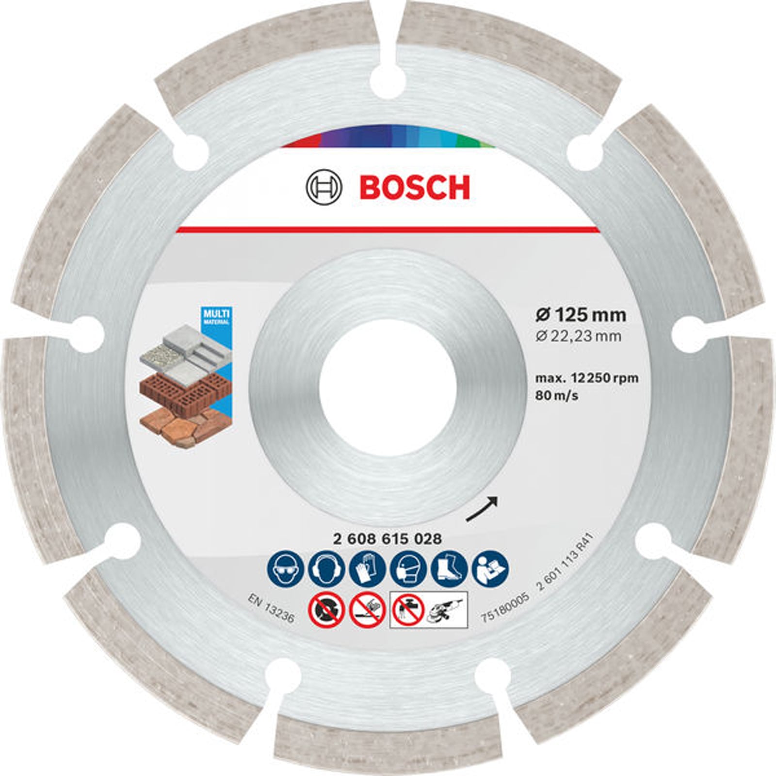 Bosch Multi Material Diamond Trennscheibe, 125 x 22.23 x 7 mm 10 Stk. - 2608615041