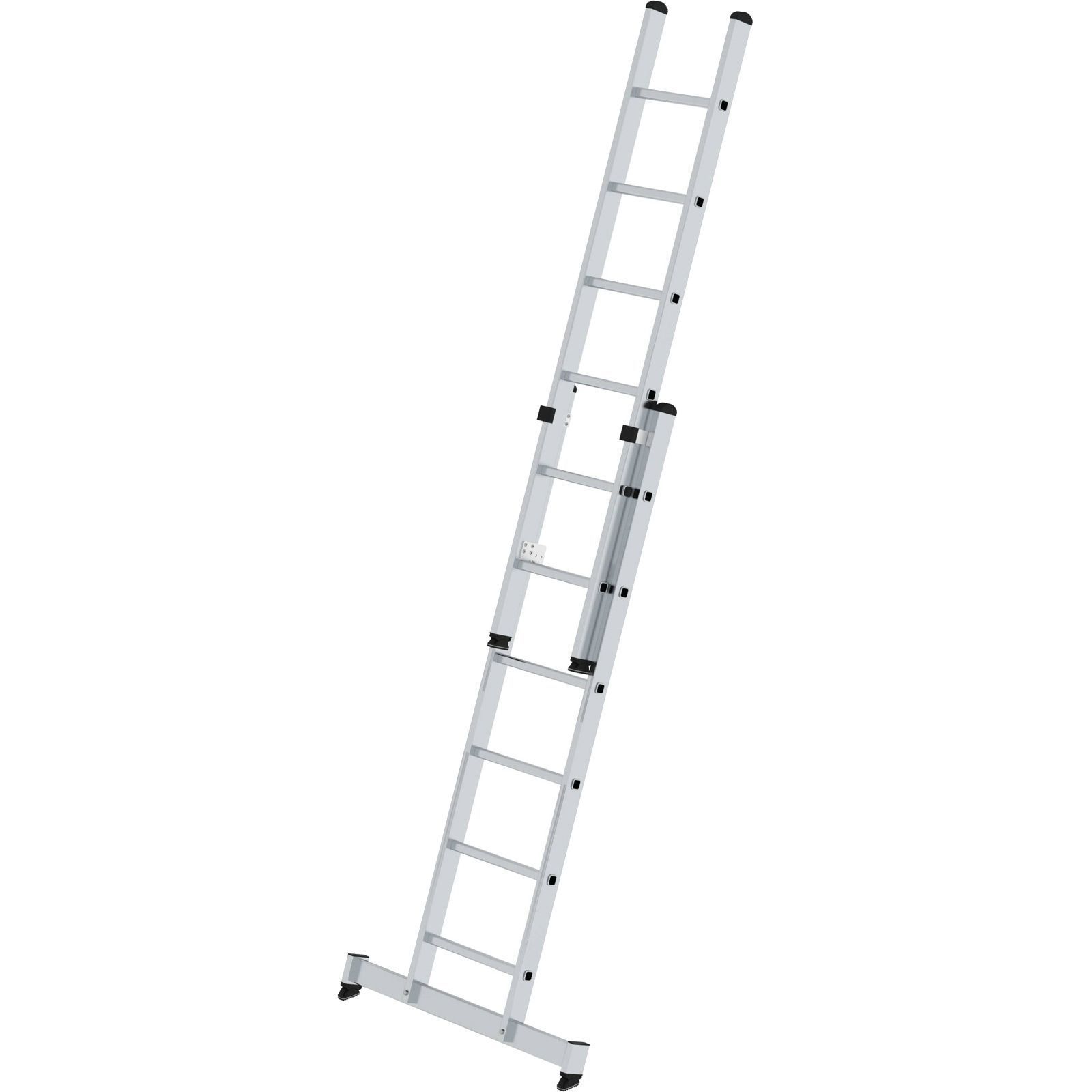 Günzburger Steigtechnik Sprossen-Schiebeleiter 2tlg. mit nivello-Traverse 2 x 6 Sprossen - 020406