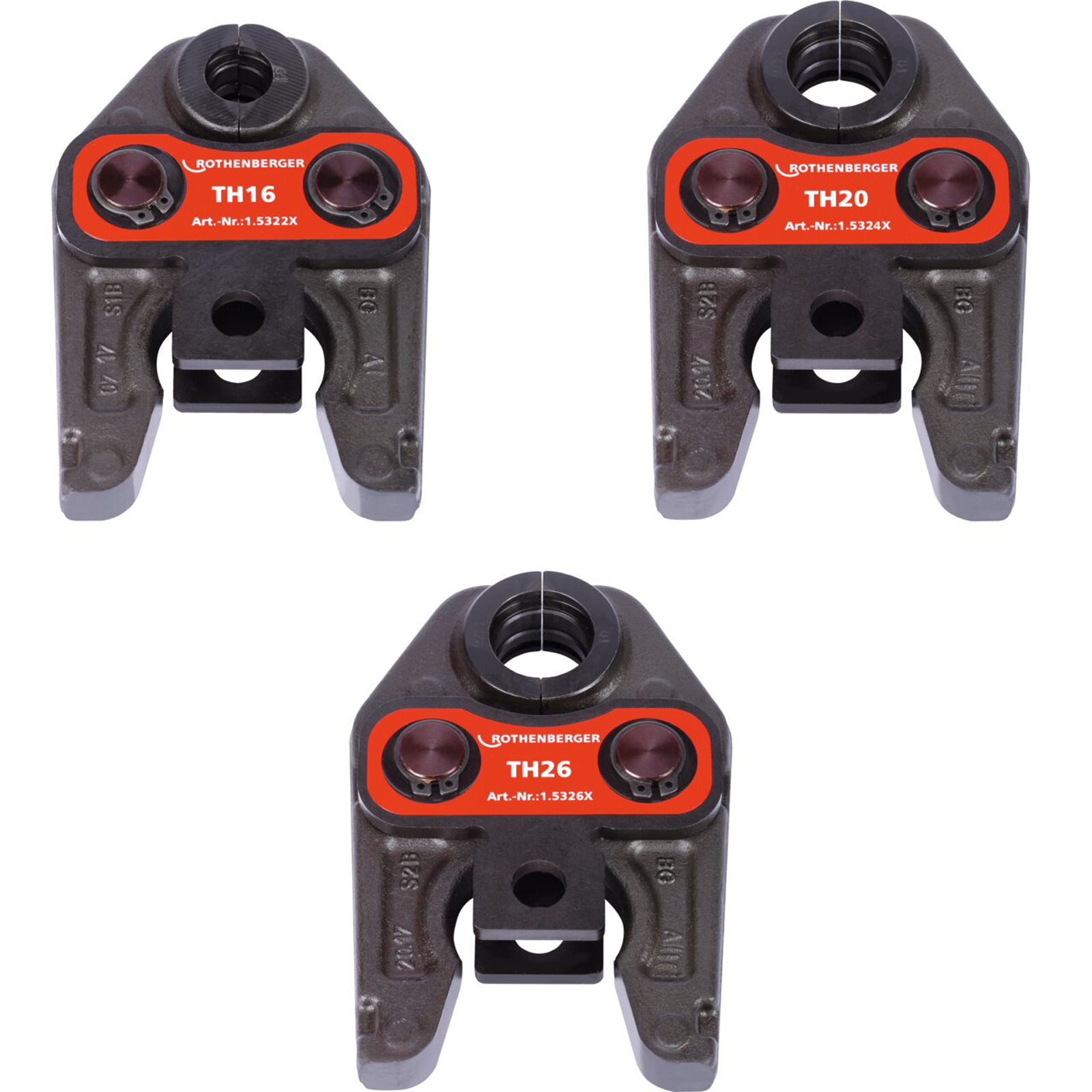 ROTHENBERGER Pressbacken-Set Standard TH16-20-26 im Koffer - 015063X