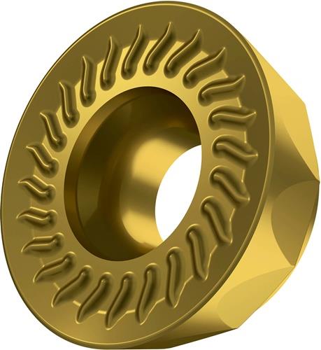 Fräswendeschneidplatte ISO RCMT 1204MOSN-M:M6330 D.4,4mm PVD beschichtet Gold