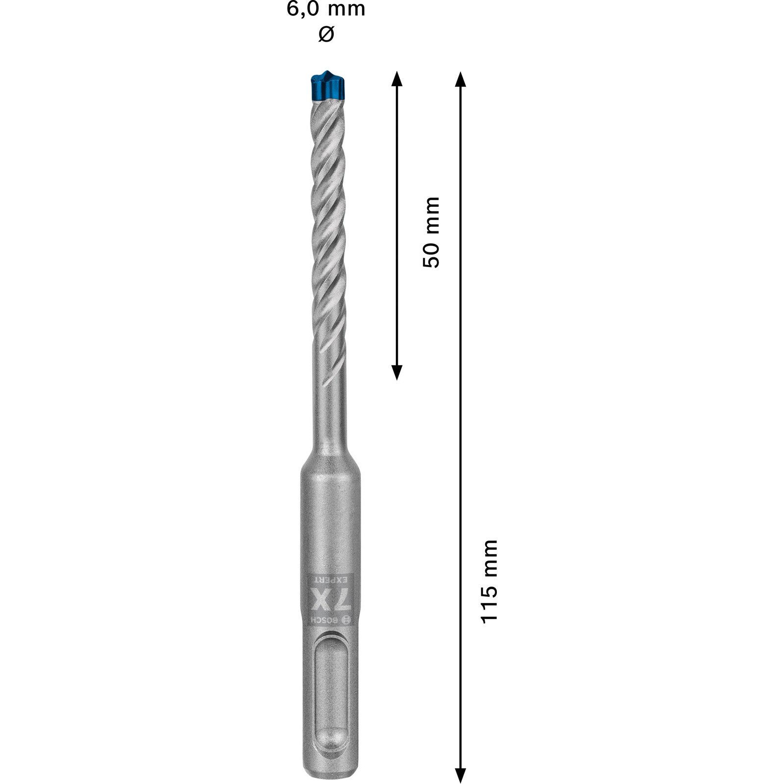 Bosch 10x Expert SDS plus-7X Hammerbohrer 6 x 50 x 115 mm - 2608900159