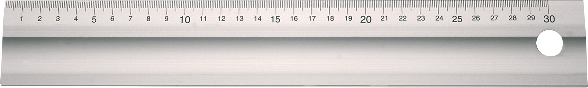 Lineal L.300mm Alu.m.Griffmulde Q.50x5mm TECWERK