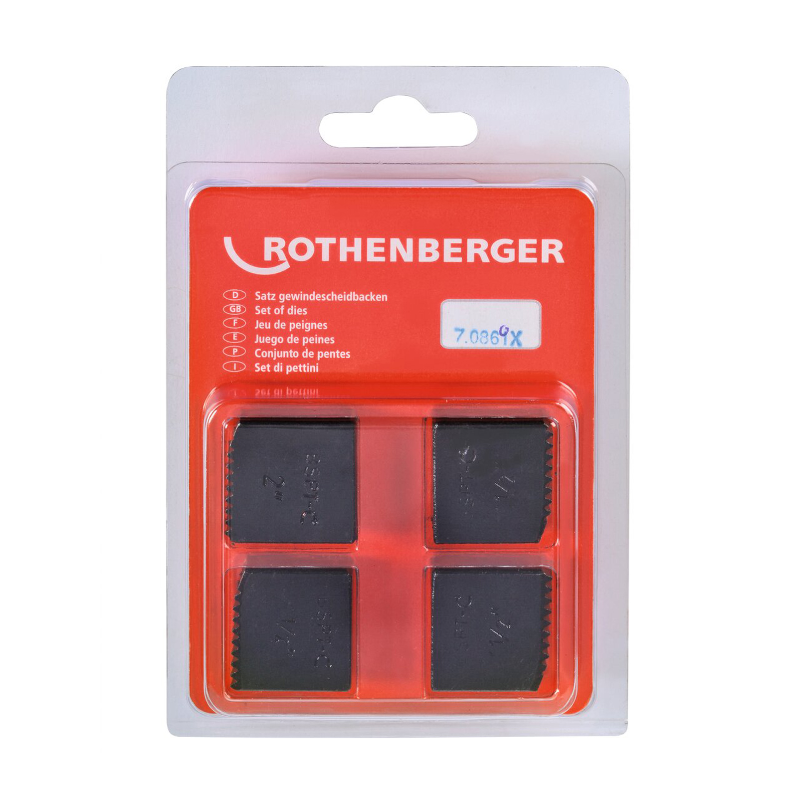 ROTHENBERGER 4x SC Schneidbacken BSPT R 1.1/2" - 070869X