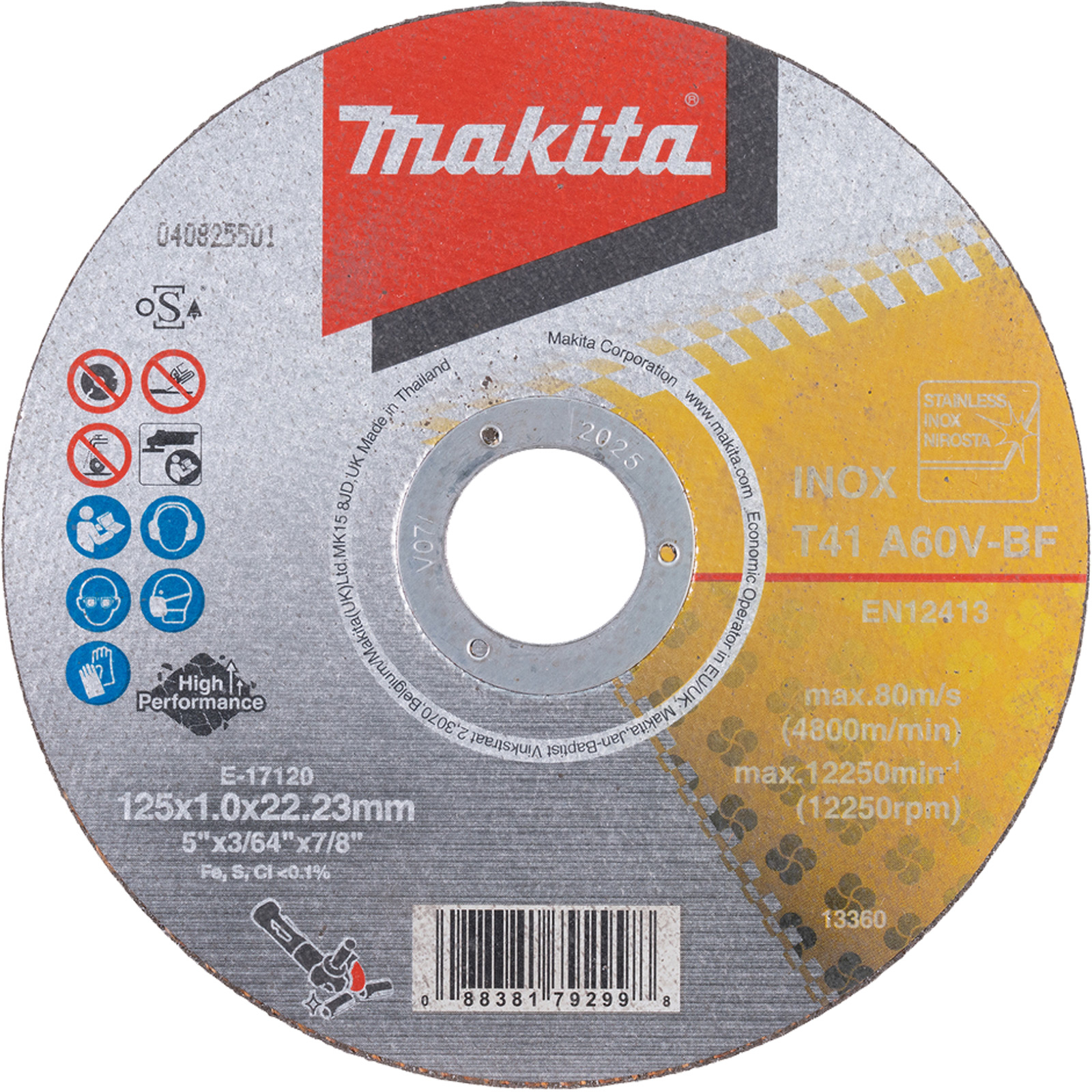 Makita Trennscheibe INOX 125x1 mm 12 St. - E-17120-12