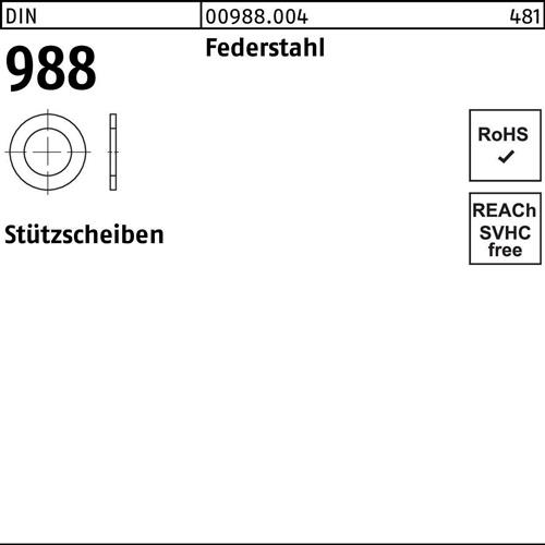 Stützscheibe DIN 988 8x 14x1,2 Federstahl 1000 Stück