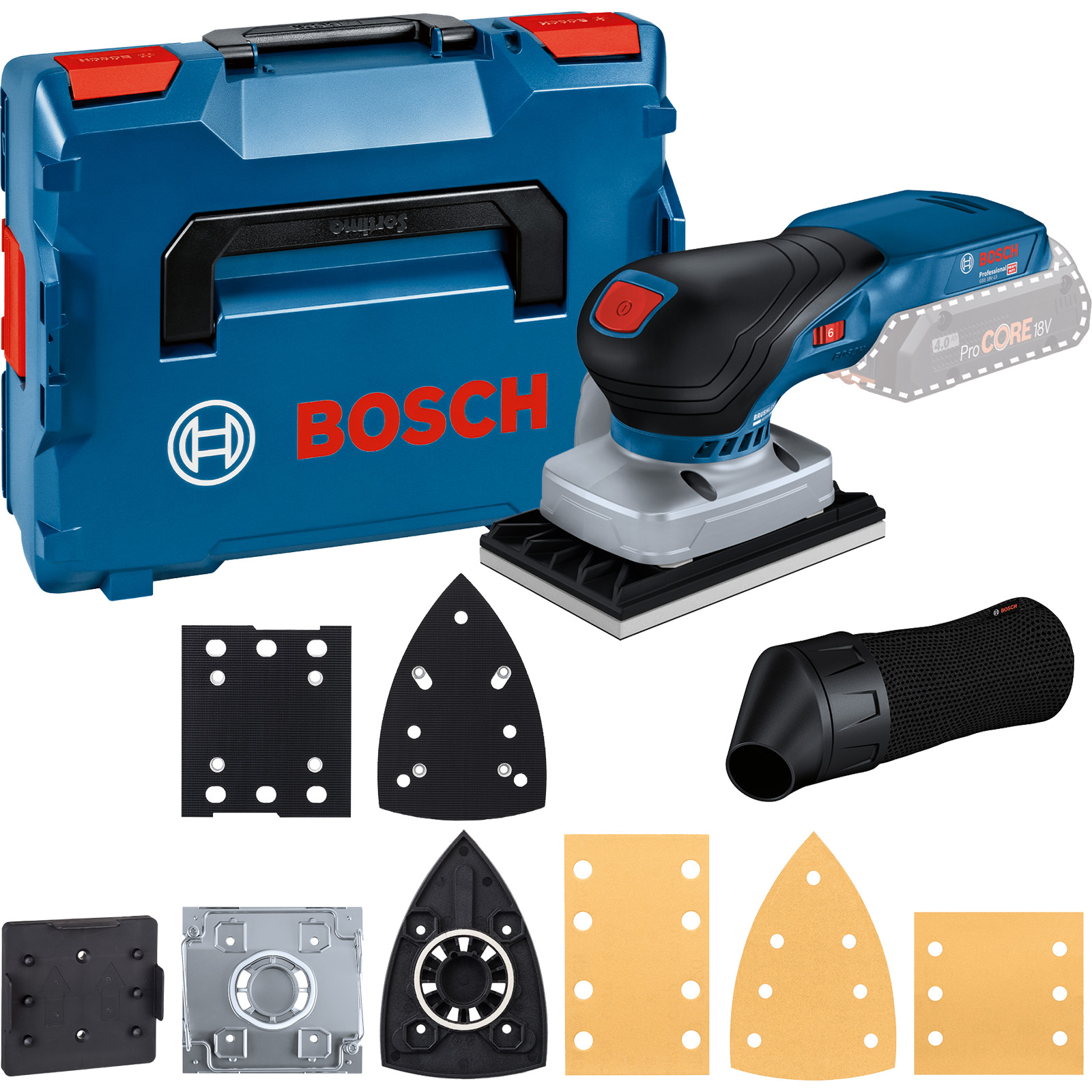 Bosch Akku-Schwingschleifer GSS 18V-13 Solo in L-Boxx - 06019L0101