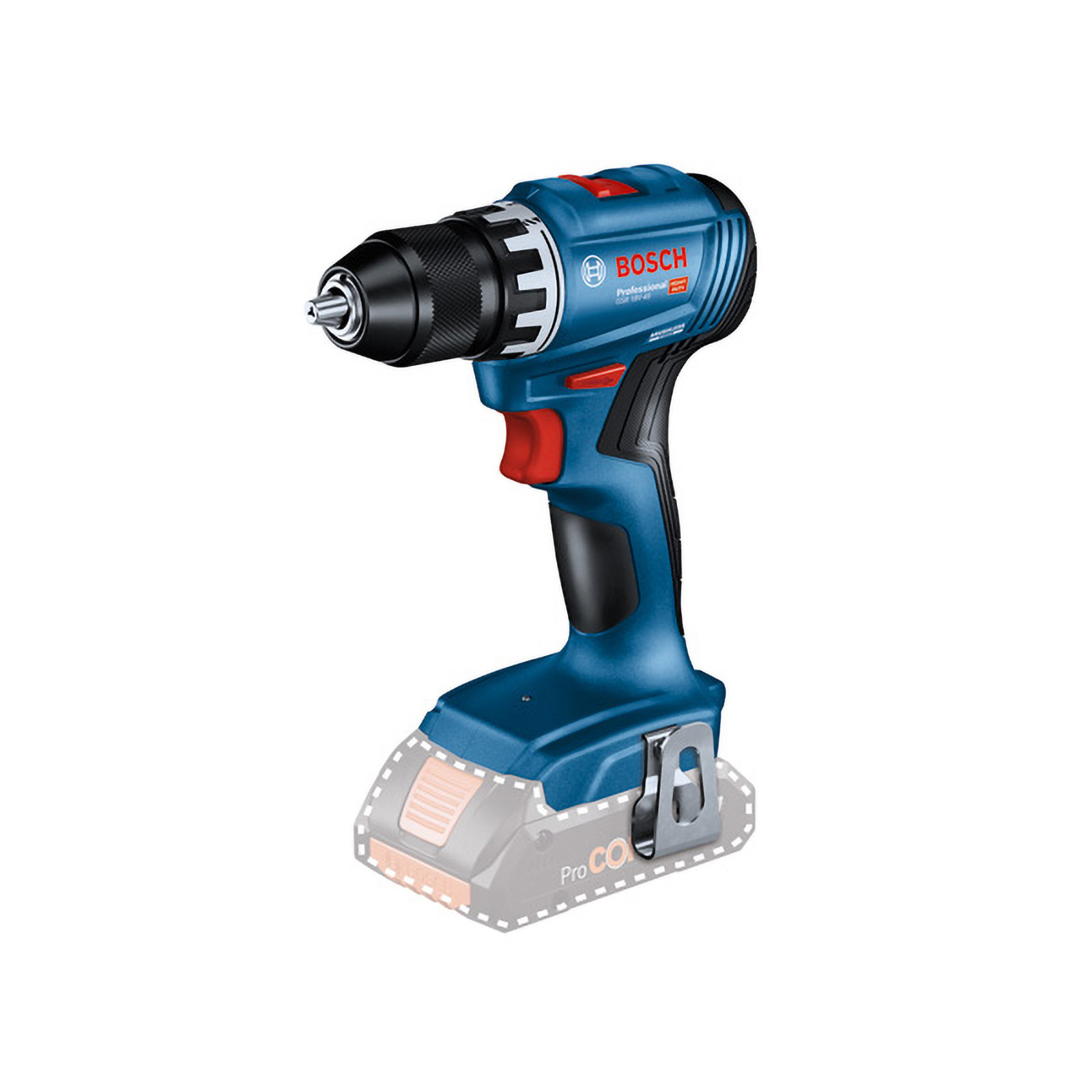 Bosch 2x 18V-Set: Akku-Bohrschrauber GSR 18V-45 + Akku-Bohrhammer GBH 18V-22 + 45tlg. Bit-Set + 3tlg. SDS-Plus-5 Set / 2x 4,0 Ah Akku + Ladegerät in Tasche - 0615V0003D