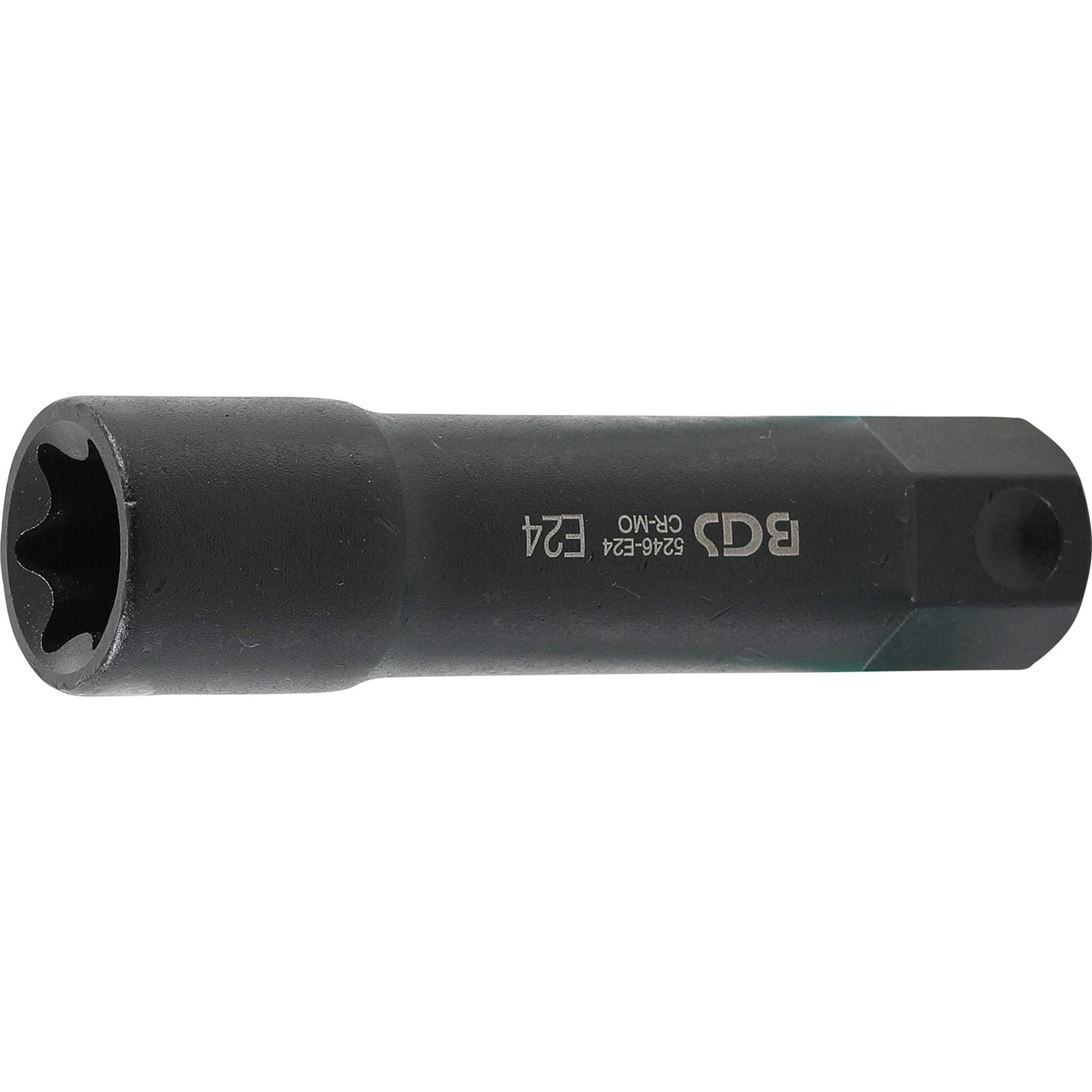 BGS Steckschlüssel-Einsatz E-Profil extra lang Antrieb Außensechskant 22 mm SW E24 - 5246-E24