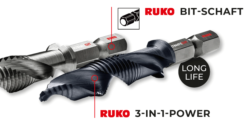 Ruko 3-in-1 Power Bohrer mit Bit-Schaft für vielseitige Anwendungen