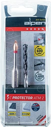 Feinsteinzeugfliesenbohrerset C PROTECTOR D.6mm 2 St./Set ALPEN