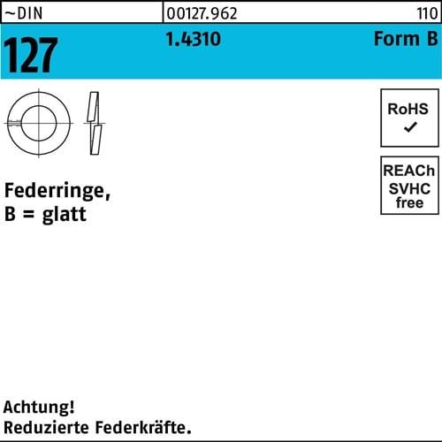 Federring DIN 127 B 5 1.4310 1000 Stück