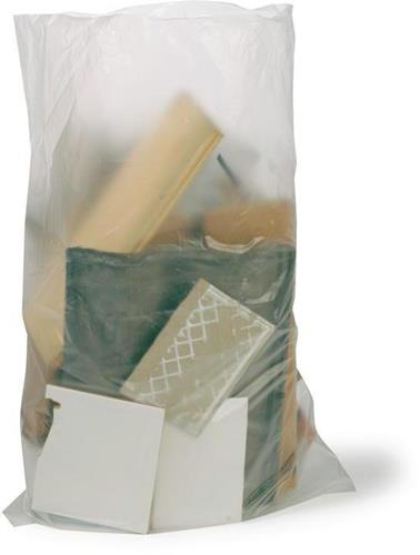 Schwergutsack Volumen 55l Maße 580c850mm Stärke 77µ HDPE transparent TRANSPAK