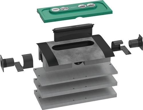HG Grundkörper uBox universal für Duschrinnen Ablaufgehäuse, Standard