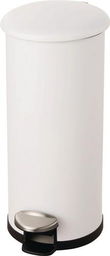 Tretabfallsammler Helit "the zinc" 30l D270xH623mm Stahl,pulv.weiß HELIT