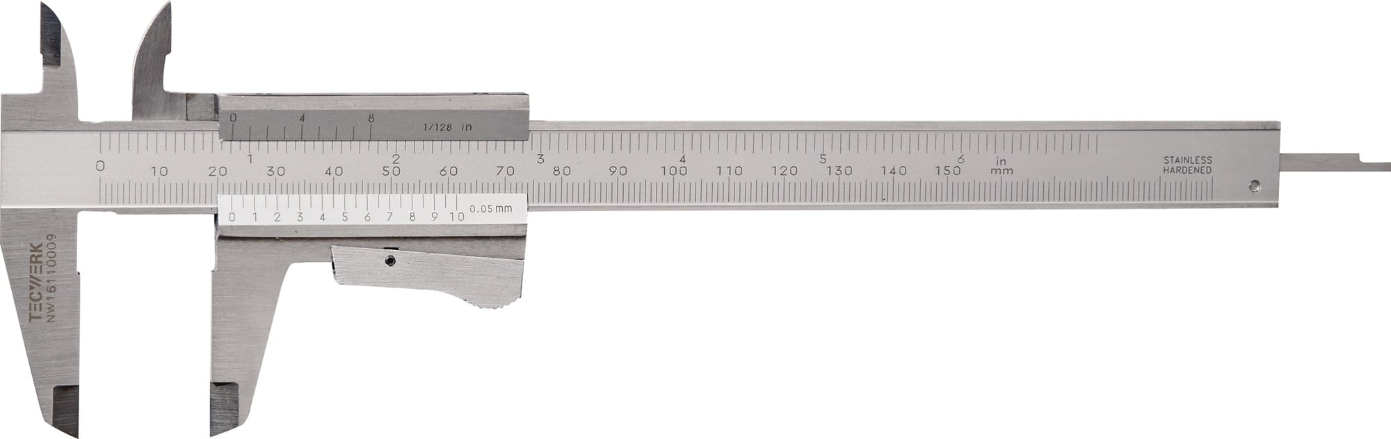 Taschenmessschieber DIN 862 150mm m.Momentf.eck.TECWERK